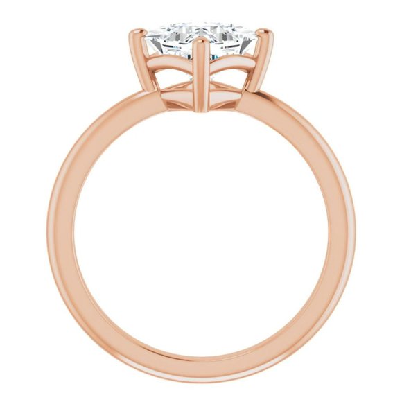 3.0Carat -8mm Kite-Set Princess Moissanite Solitaire Ring - Picture 12 of 14